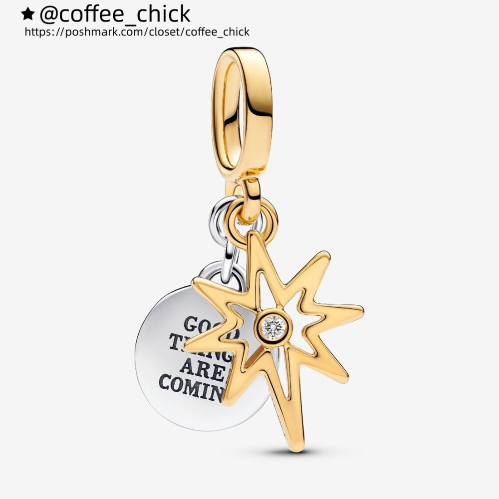 Pandora Engravable North Star Lab-grown Diamond Dangle Charm